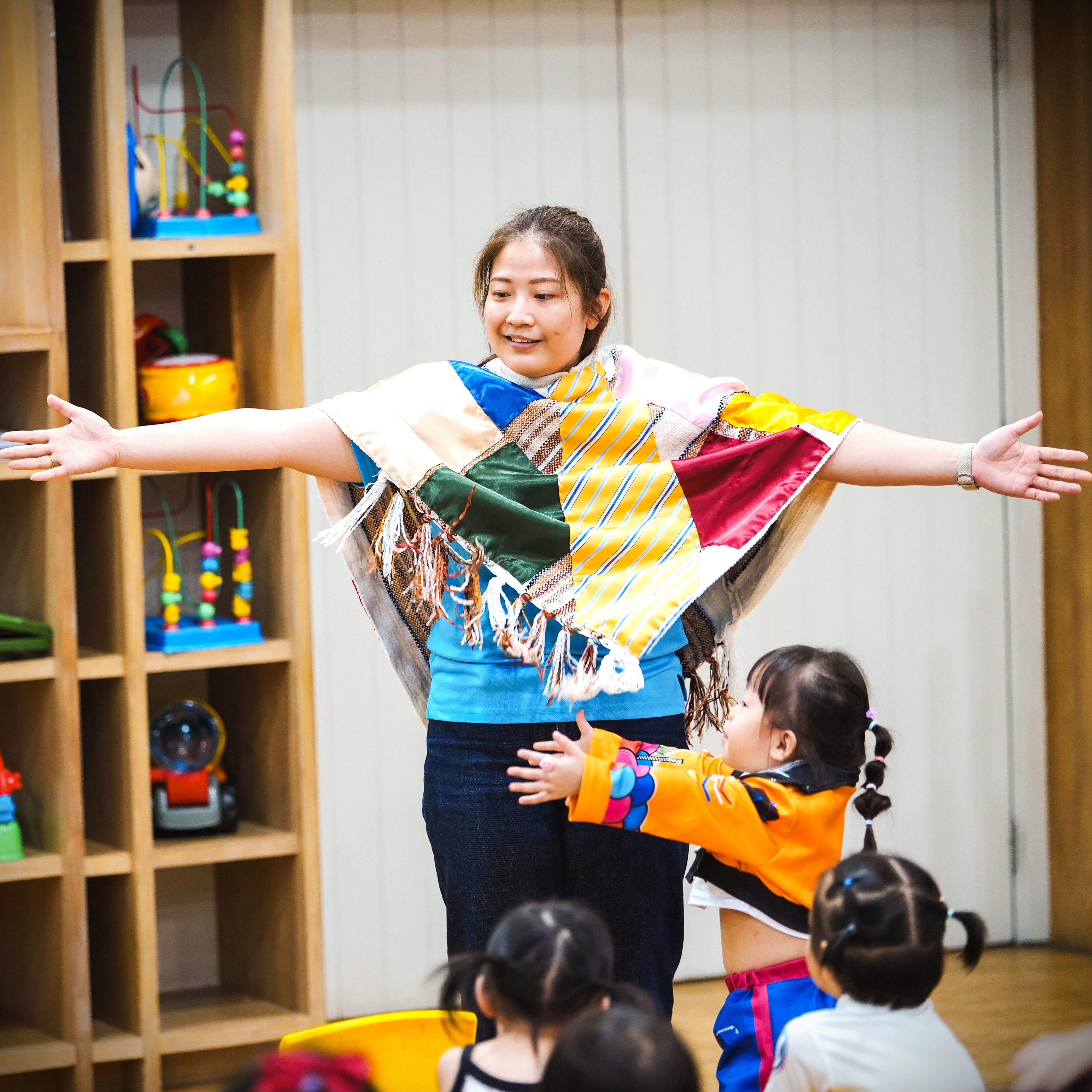 The children were immersed in a special lesson about a father's love through the story of Jacob's gift of the richly ornamented robe to Joseph - a beautiful reminder of a father's affection and blessings